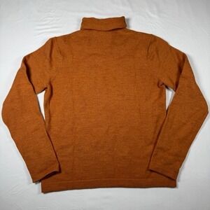 Brooks Brothers 346 Wool Blend Turtleneck Sweater Orange Womens Small READ